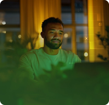 Homem usando computador